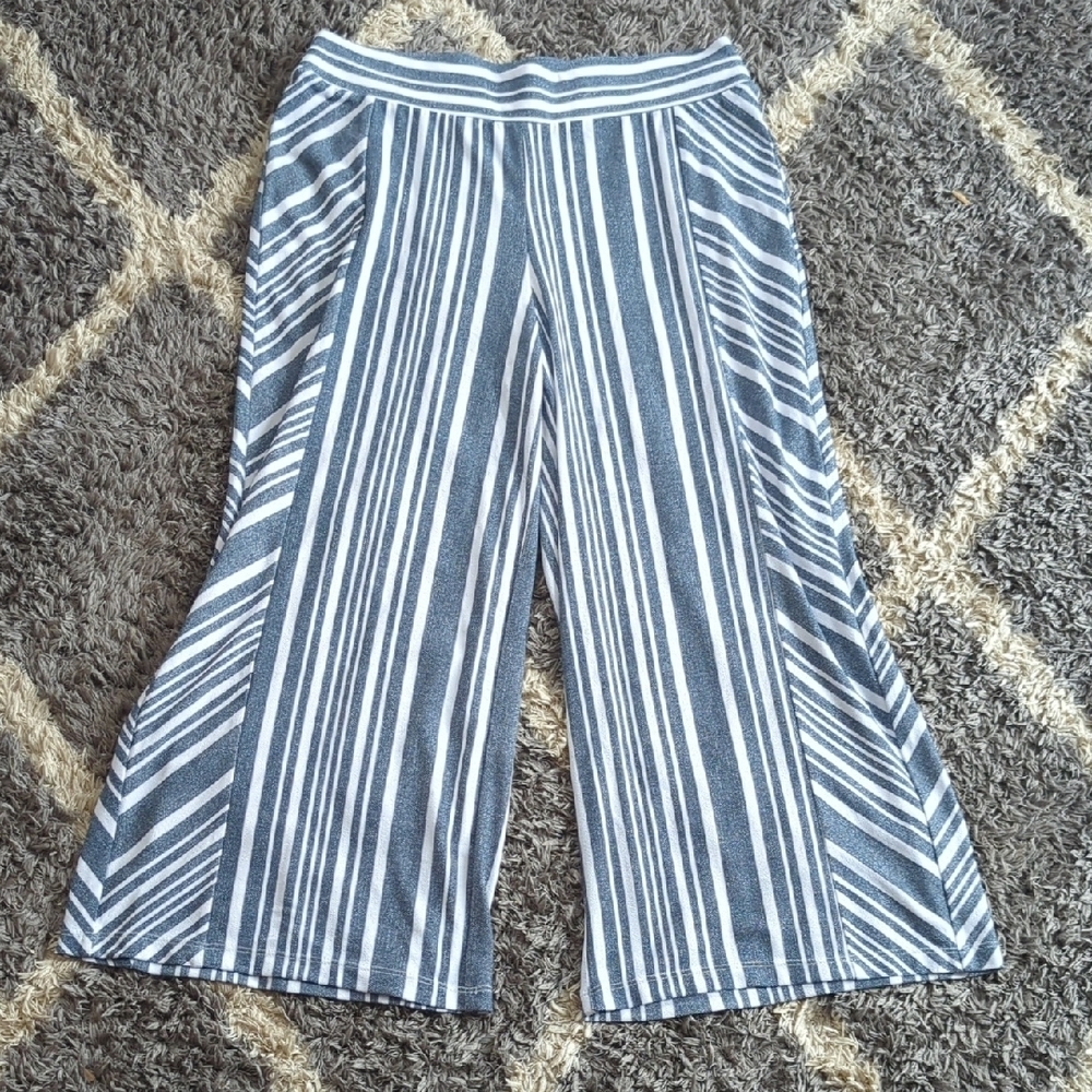 Est. 1946 Wide Leg High Rise Elastic Waist Flowy Pant With Stripe Detailing S